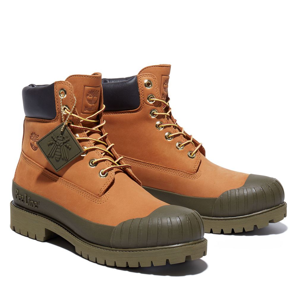Botas Masculino - Timberland 6-Inch Bee Line X Impermeavel Rubber Toe - HSALY9284 - Marrom